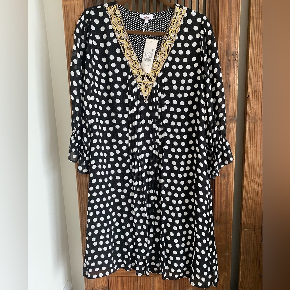 Niza Negro polka dot printed lining EU 46 (fits like XL)